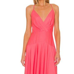 BCBG Crossback Evening Full Length Coral Dress